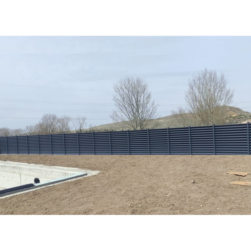 Ground Mounted Louvered Fence