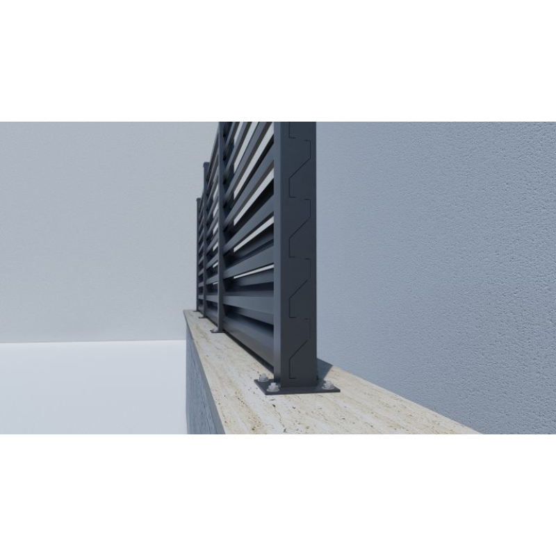 Wall Mounted Louvered Fence